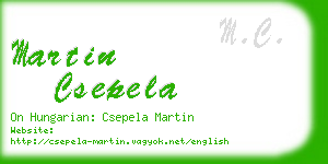 martin csepela business card